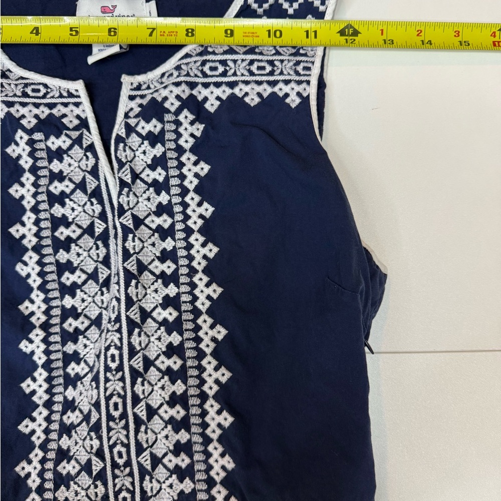 Navy Vineyard Vine Blue Embroidered Women's Dress size 6 - Picture 5 of 8